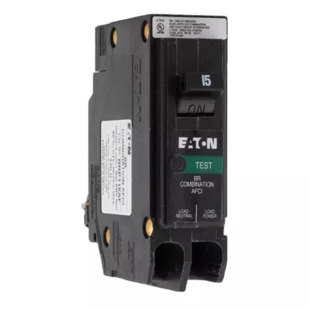 NEW Eaton BRP115AF 15A 120V 1 pole AFCI Arc Fault Circuit Breaker Plug-on